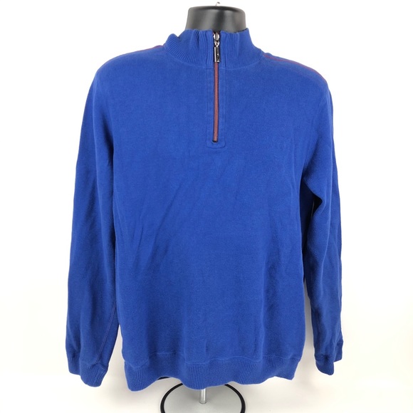 Tommy Bahama Mens Long Sleeve 1/4 Zip Sweater - Picture 1 of 7